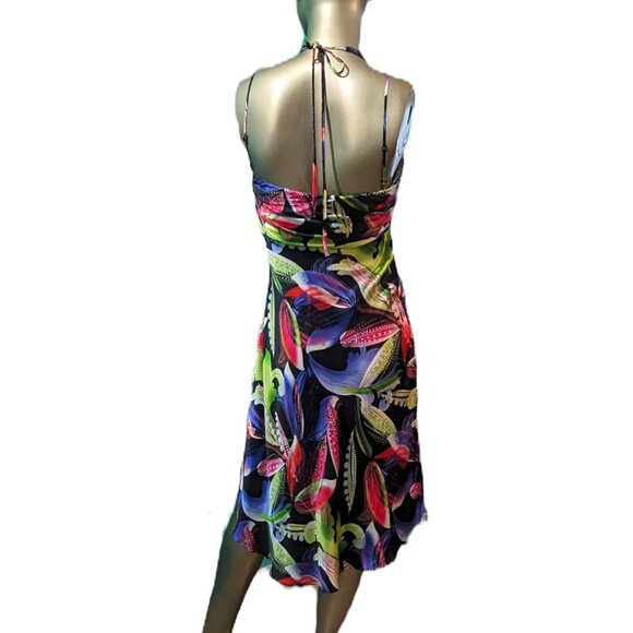 Cache Vintage Bright Floral Sundress Size 6 Preowned - Picture 2 of 6
